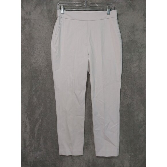 Spanx Pants Women Medium White Slim Straight Ponte Perfect Fit Pull On Stretch - Picture 1 of 10